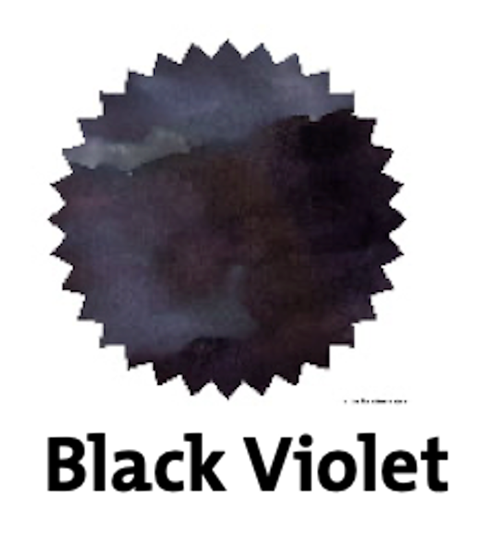 Robert Oster Black Violet fountain pen ink swatch showing color and shading