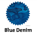 Robert Oster Blue Denim fountain pen ink swatch showing color and shading