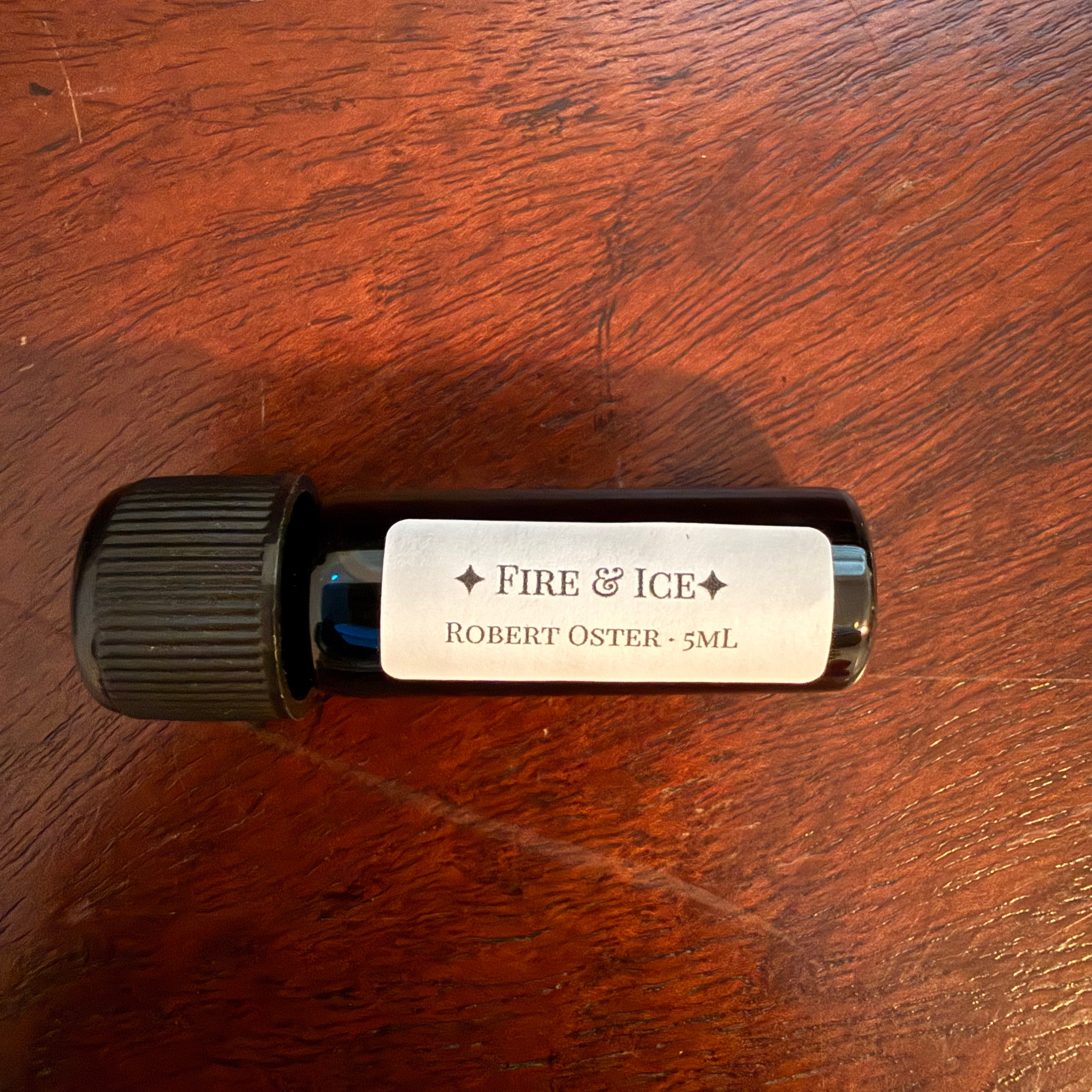 Horizontal view of Robert Oster Fire & Ice 5 mL Archive Bottle
