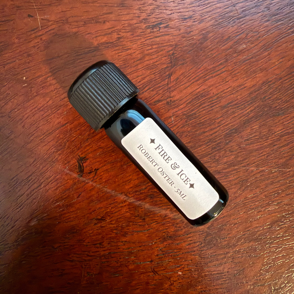 Robert Oster Fire & Ice fountain pen ink in 5 mL Boston Lore Archive Bottle