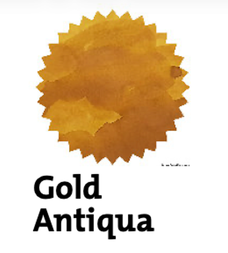 Robert Oster Gold Antiqua fountain pen ink swatch showing color and shading