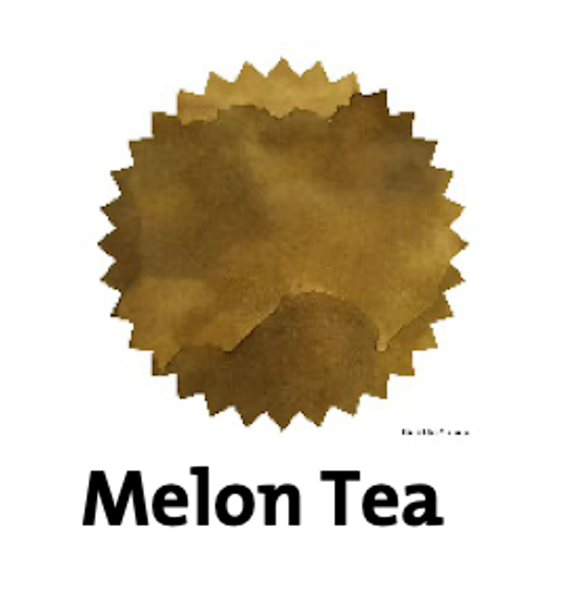 Robert Oster Melon Tea fountain pen ink swatch showing color and shading