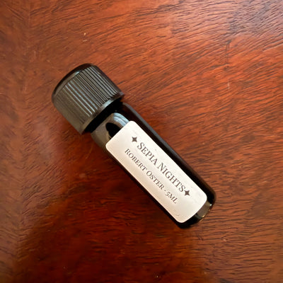 Robert Oster Sepia Nights fountain pen ink in 5 mL Boston Lore Archive Bottle