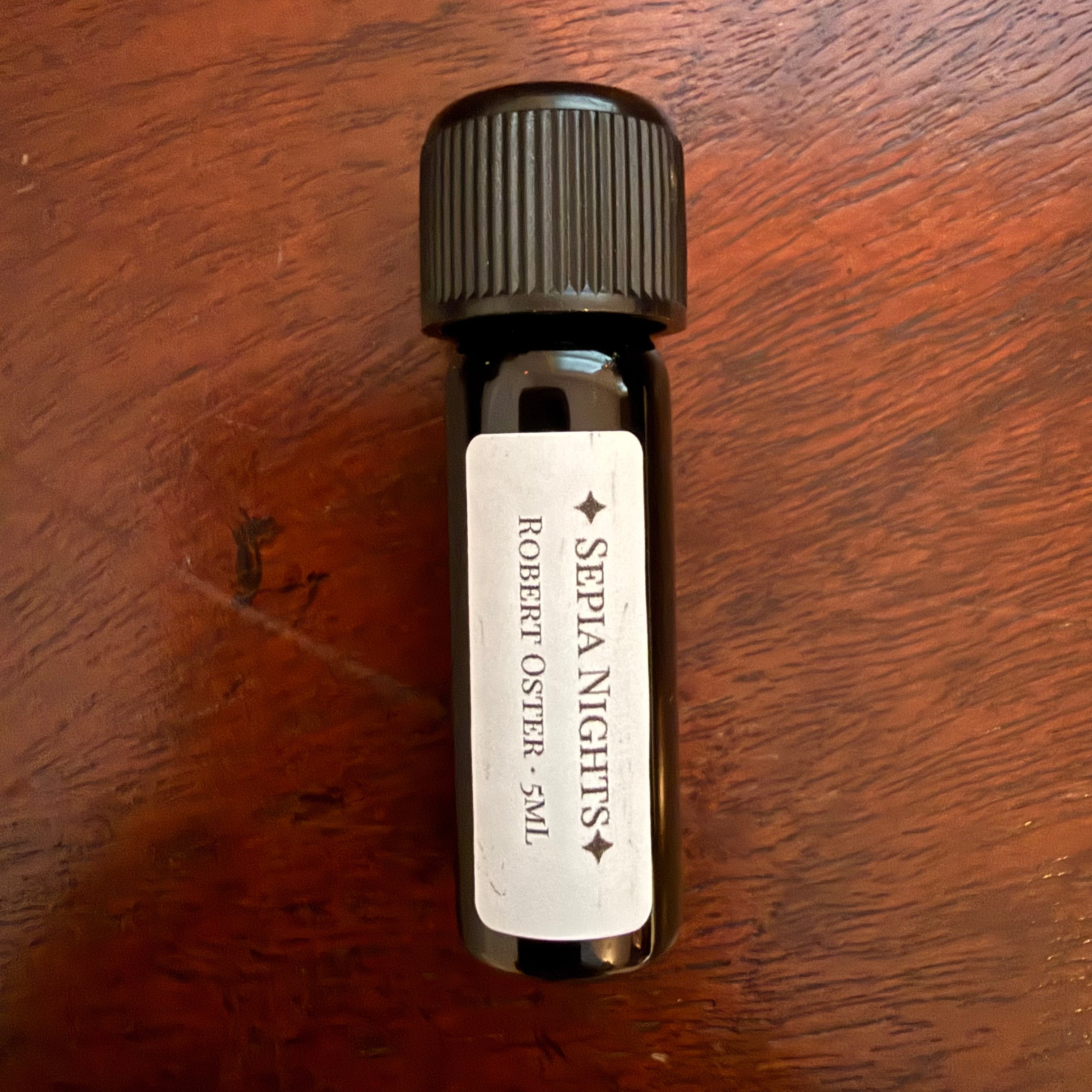 Upright Robert Oster Sepia Nights 5 mL Archive Bottle