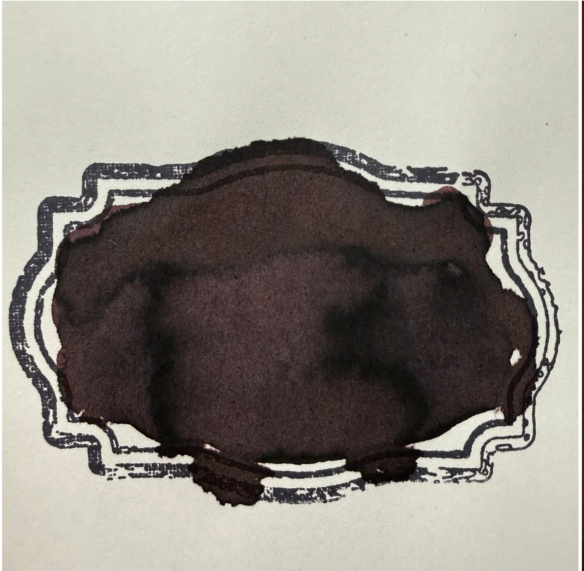 Robert Oster Sepia Nights fountain pen ink swatch showing color and shading