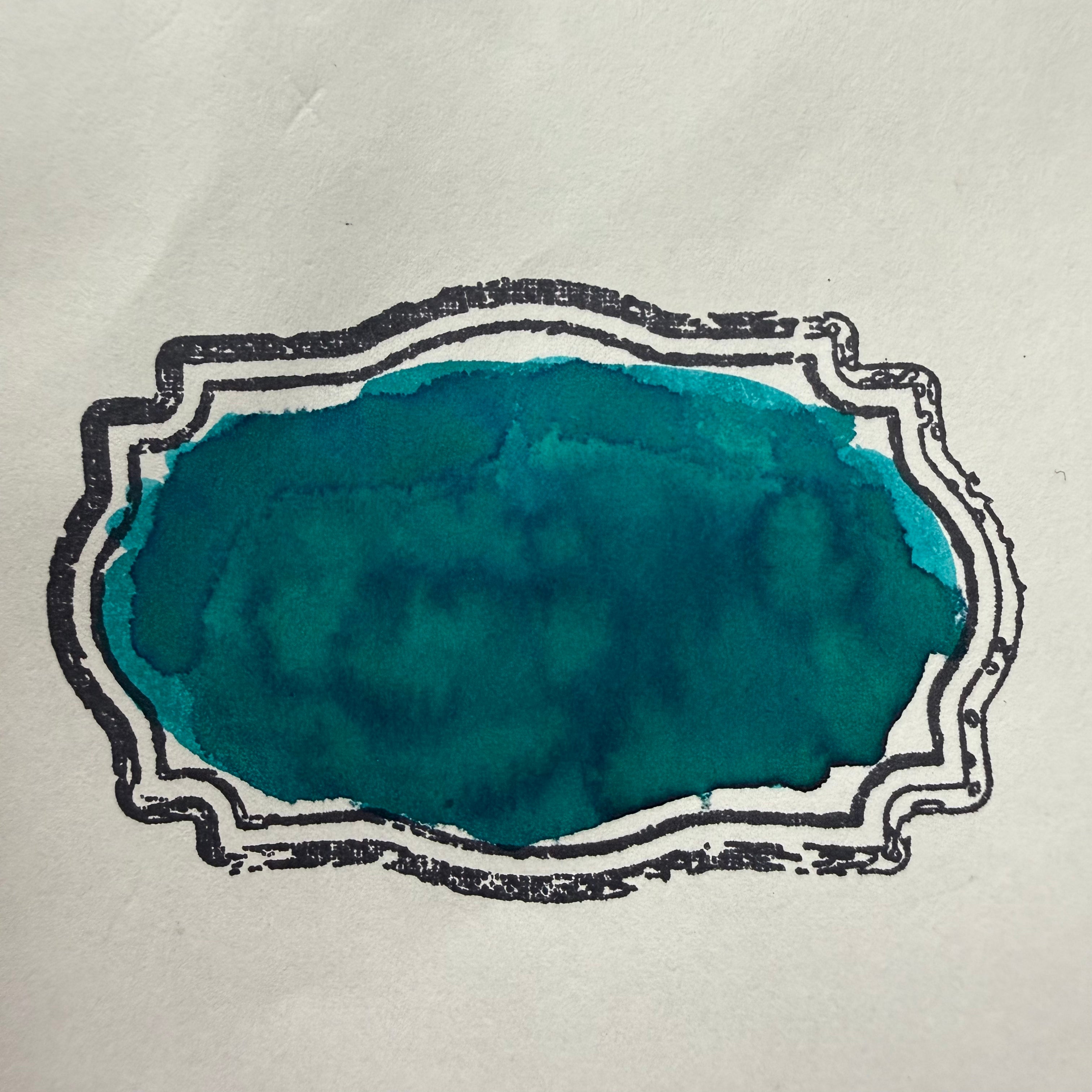 Robert Oster Tranquility teal fountain pen ink swatch