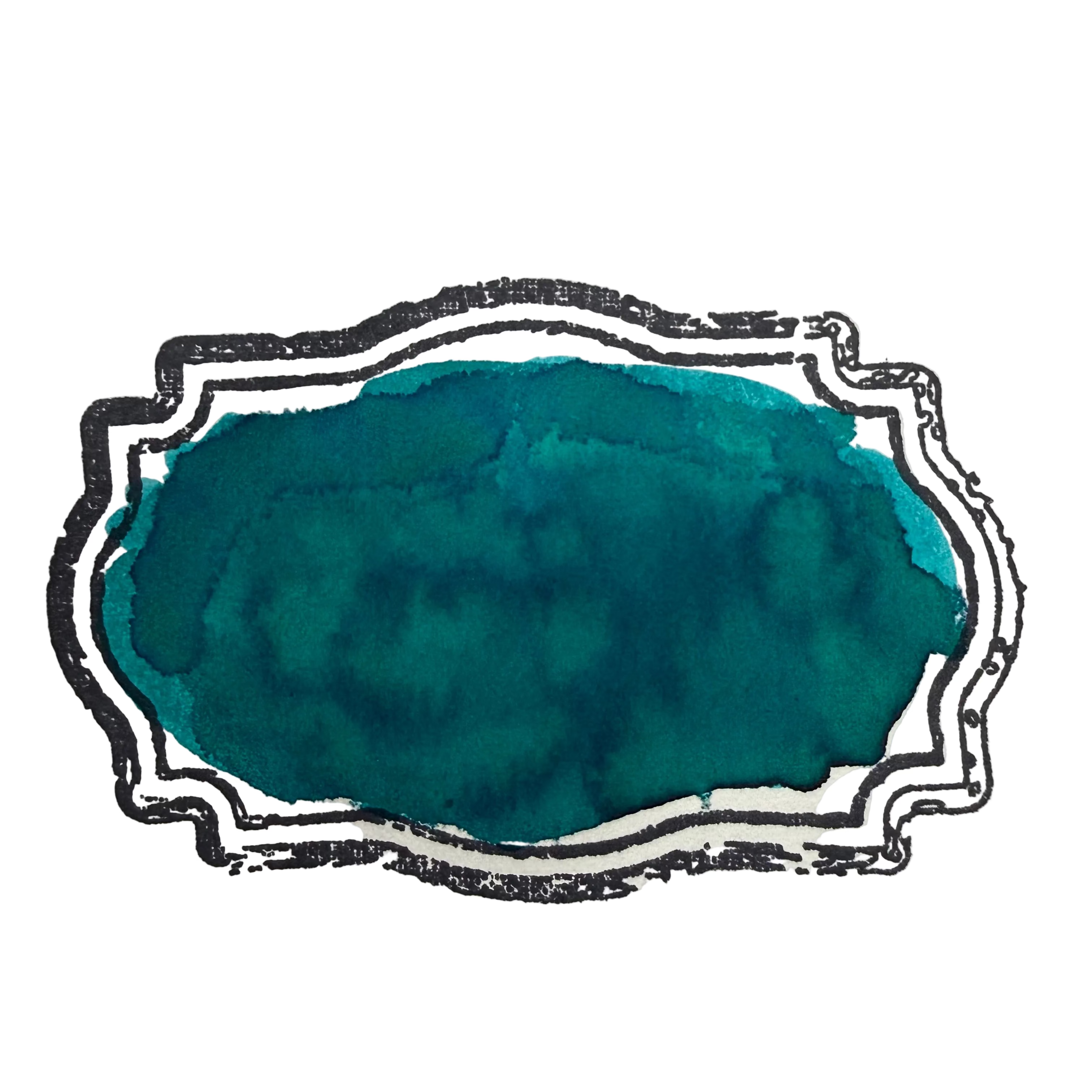Robert Oster Tranquility teal fountain pen ink swatch