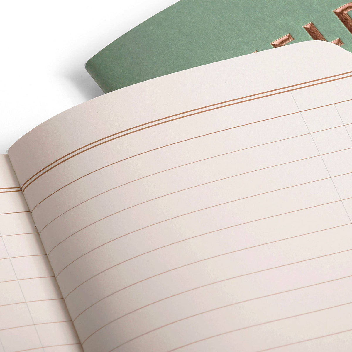Ruled pages inside a Field Notes Lucky pocket notebook