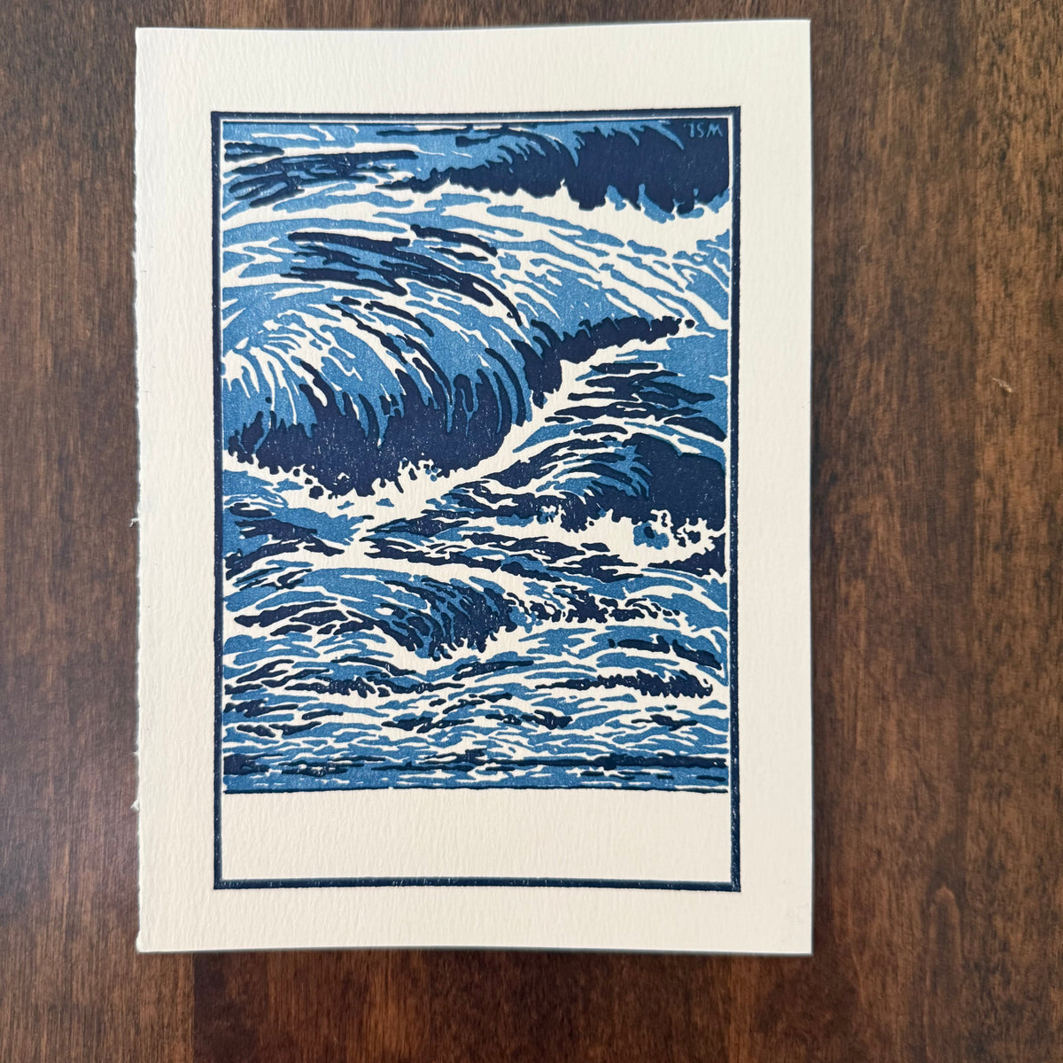 Saturn Press The Sea letterpress greeting card