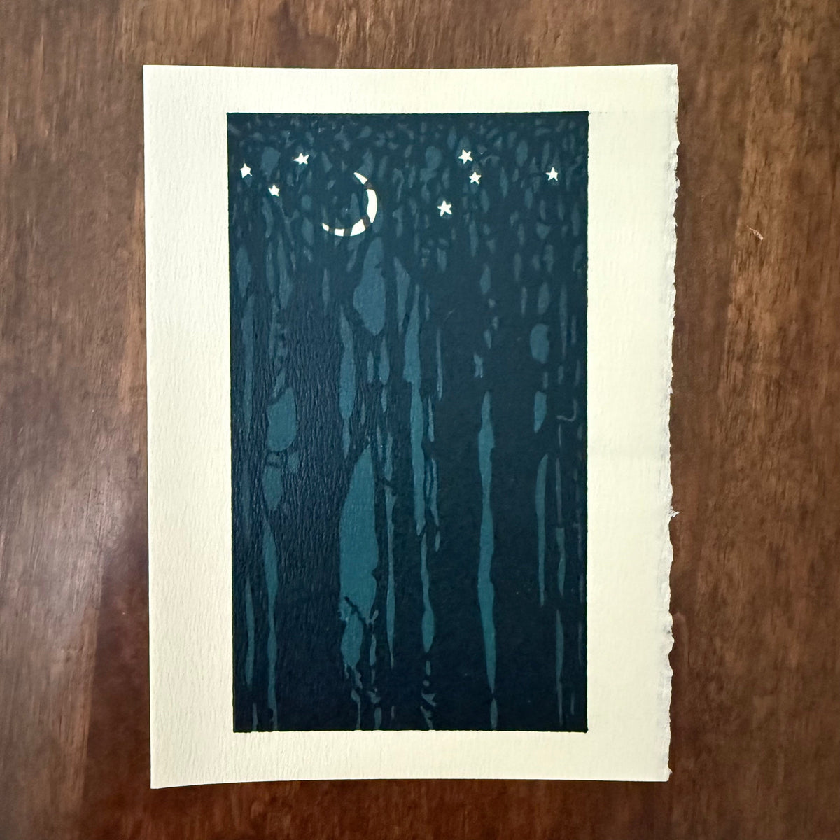 Saturn Press Thicket letterpress greeting card