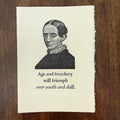Saturn Press Treachery letterpress greeting card