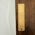 Small 12 cm solid brass ruler for notebooks journals and pencil cases