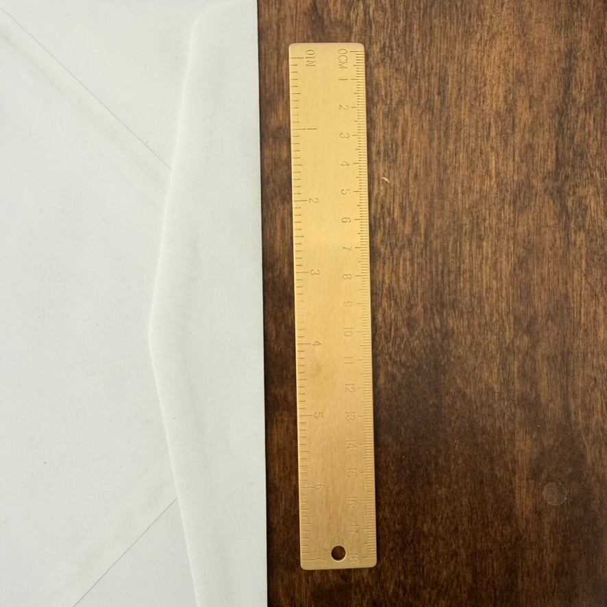 Solid Brass Ruler — 18 cm / 7 in