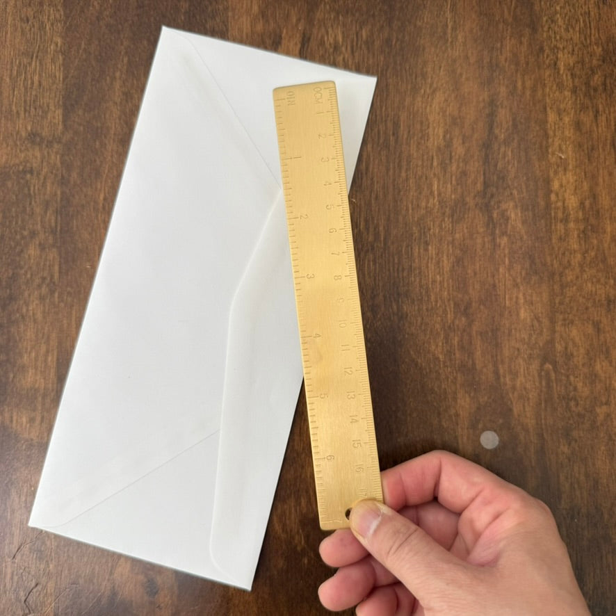 Solid Brass Ruler — 18 cm / 7 in