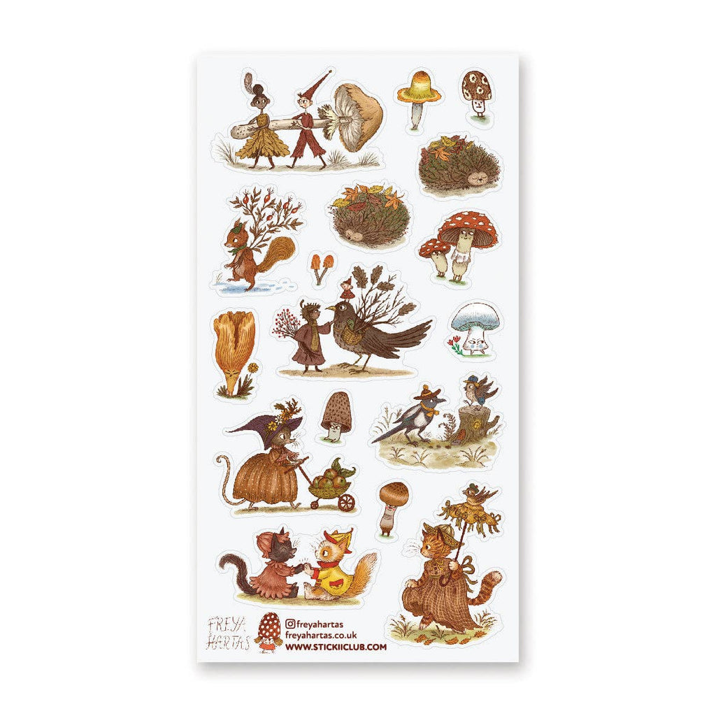 STICKII Autumn Woodland Whimsy sticker sheet