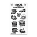 STICKII B&W Typewriters sticker sheet