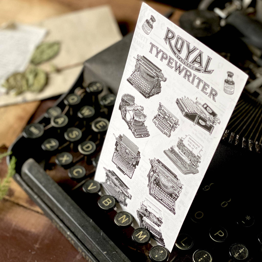 Alternate view of the STICKII B&W Typewriters sticker sheet