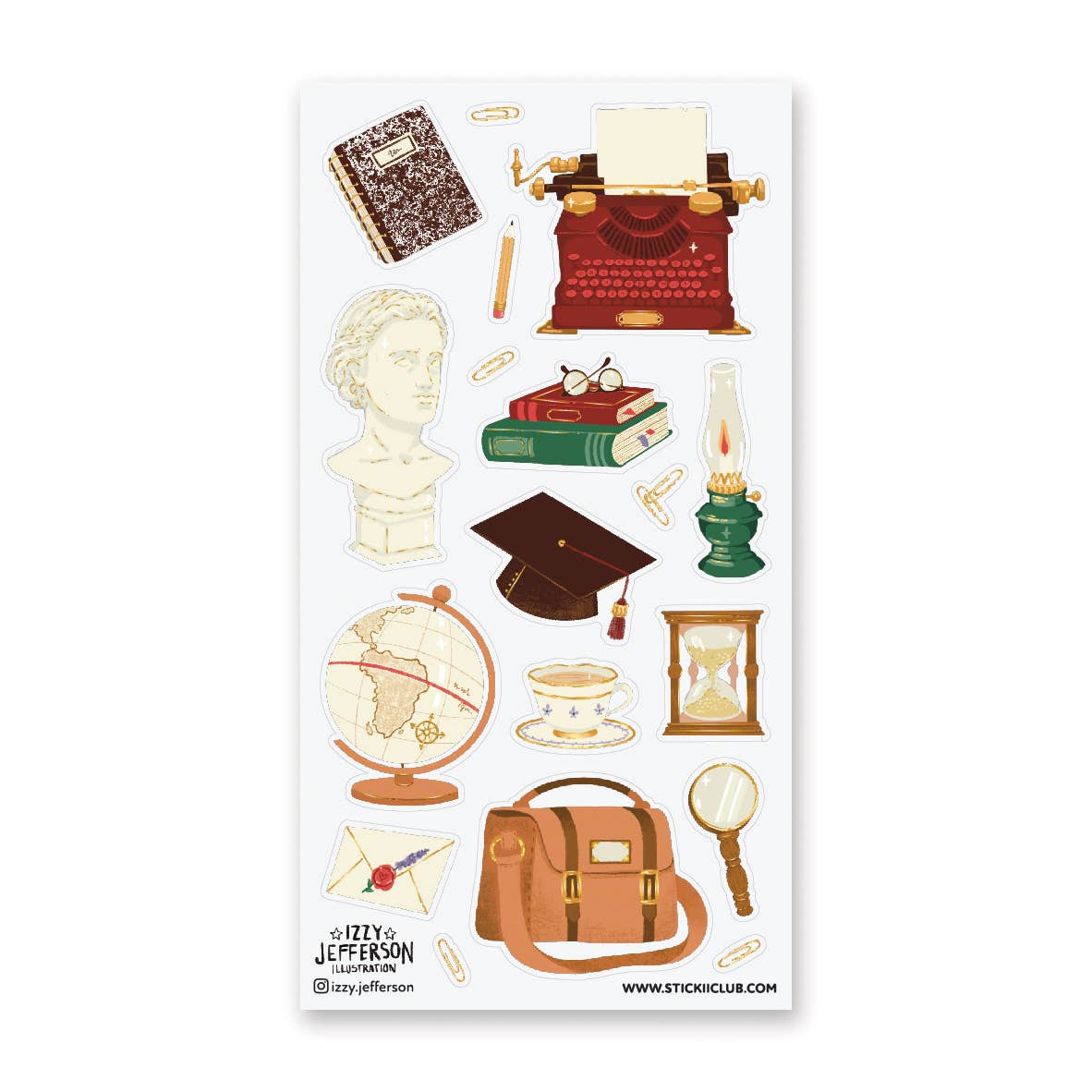 STICKII Classic Academia sticker sheet