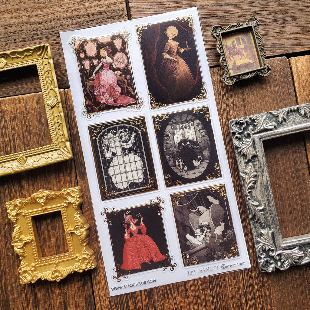 Alternate view of the STICKII Gothic Tales sticker sheet