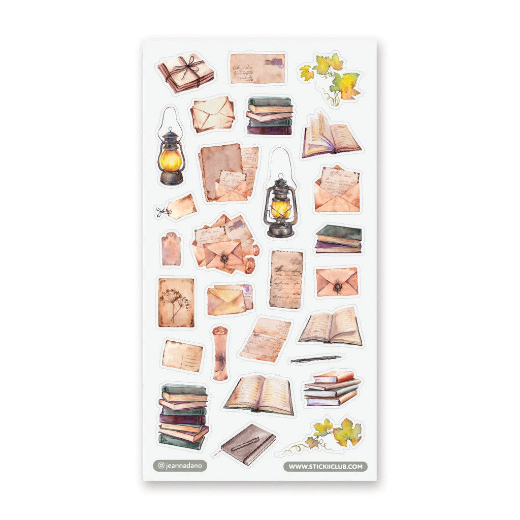 STICKII Letters by Lamplight sticker sheet