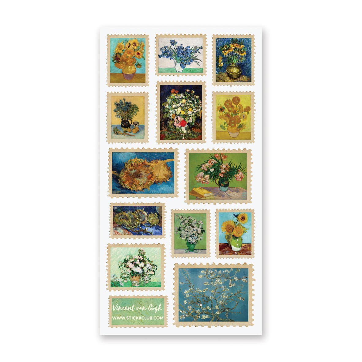 STICKII Van Gogh's Flowers sticker sheet