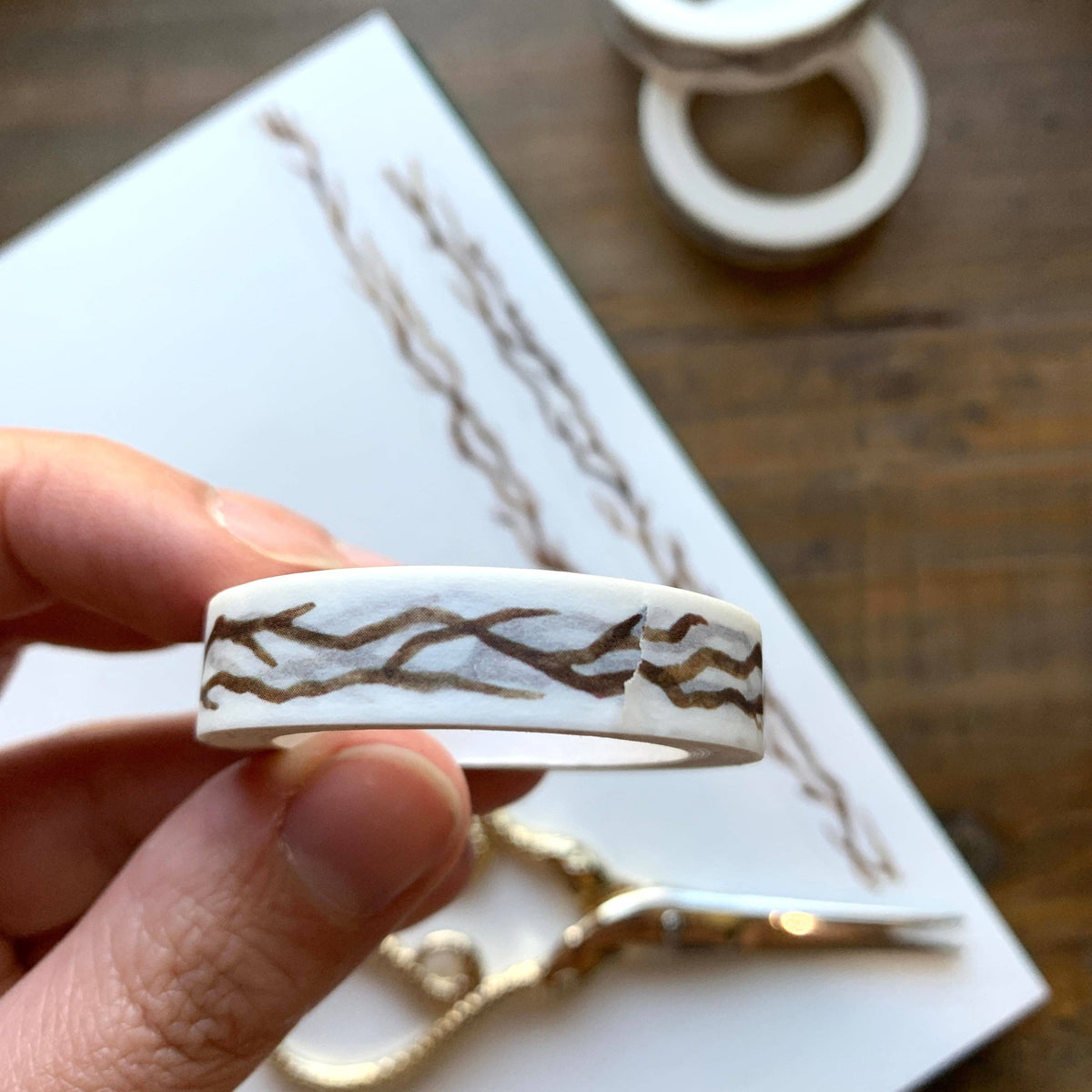 Roll of The Creeping Moon Branches 10 mm washi tape