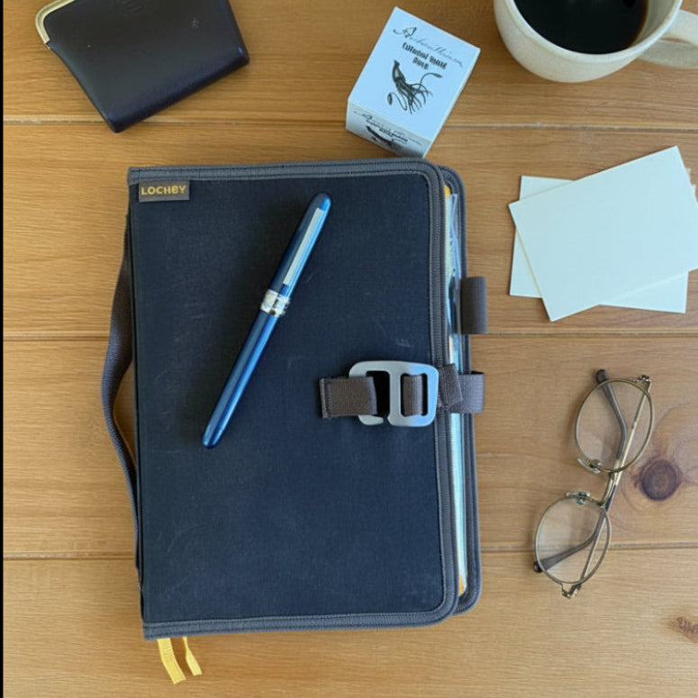 Traveling Archivist Kit with Lochby Field Journal, Platinum Plaisir fountain pen and Anderillium ink