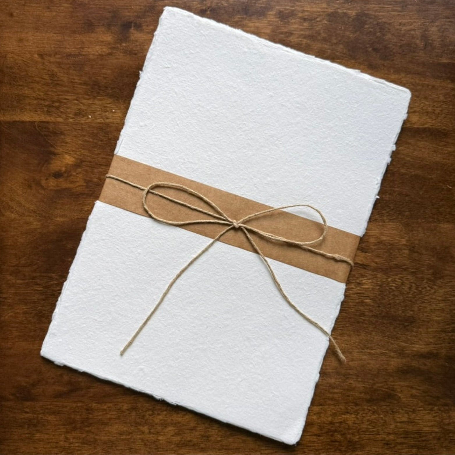 Handmade Tri-Art cotton artist paper showing textured surface and deckled edges