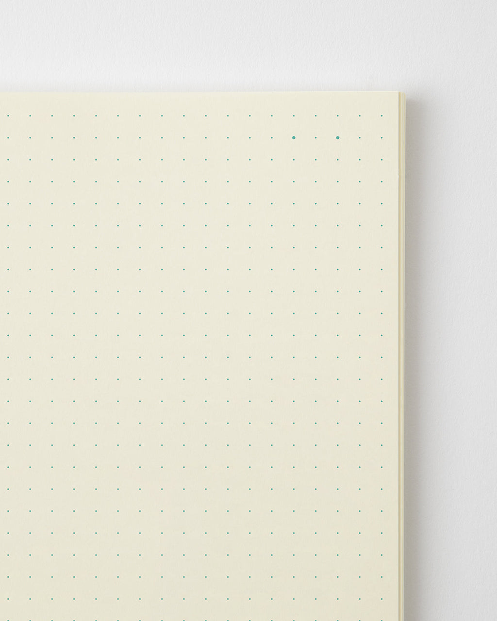MD Notebook open to a dot grid paper spread