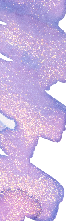 Official Wearingeul swatch of A Dream Within a Dream fountain pen ink with pink-violet, blue, and gold shimmer