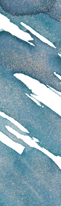 Official Wearingeul swatch of Annabel Lee fountain pen ink with sea-blue color and copper-gold shimmer