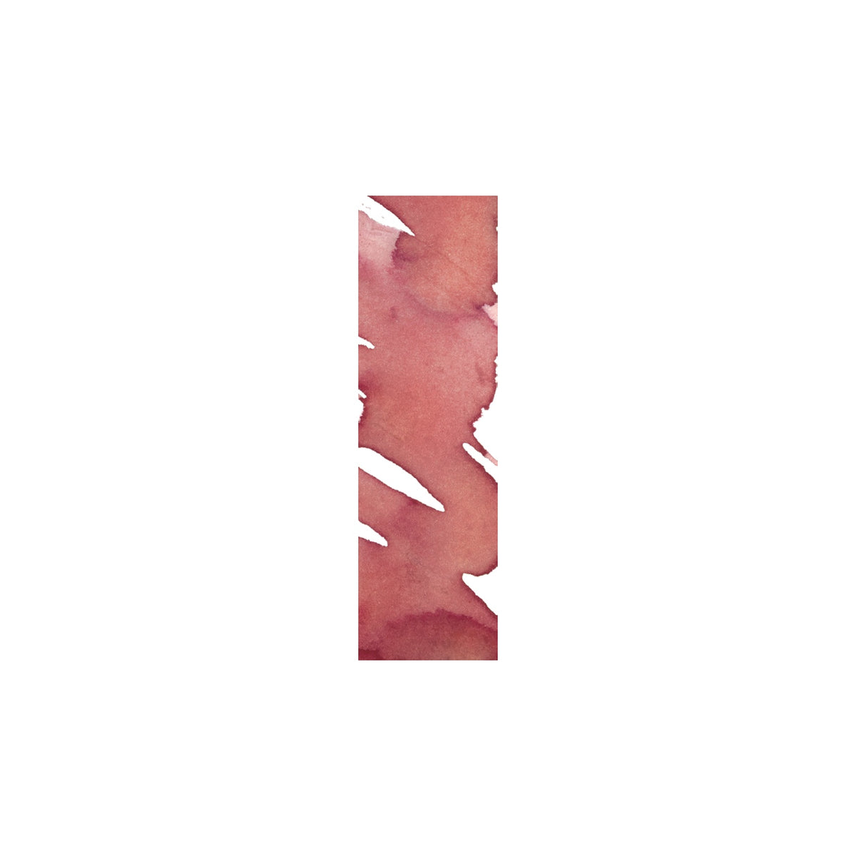 Official Wearingeul Carmilla fountain pen ink swatch showing faded rose red with subtle yellow shading