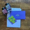 Wearingeul Dr. Jekyll and Mr. Hyde Letter Writing Set with purple stationery, green seals, and Jekyll and Hyde inks