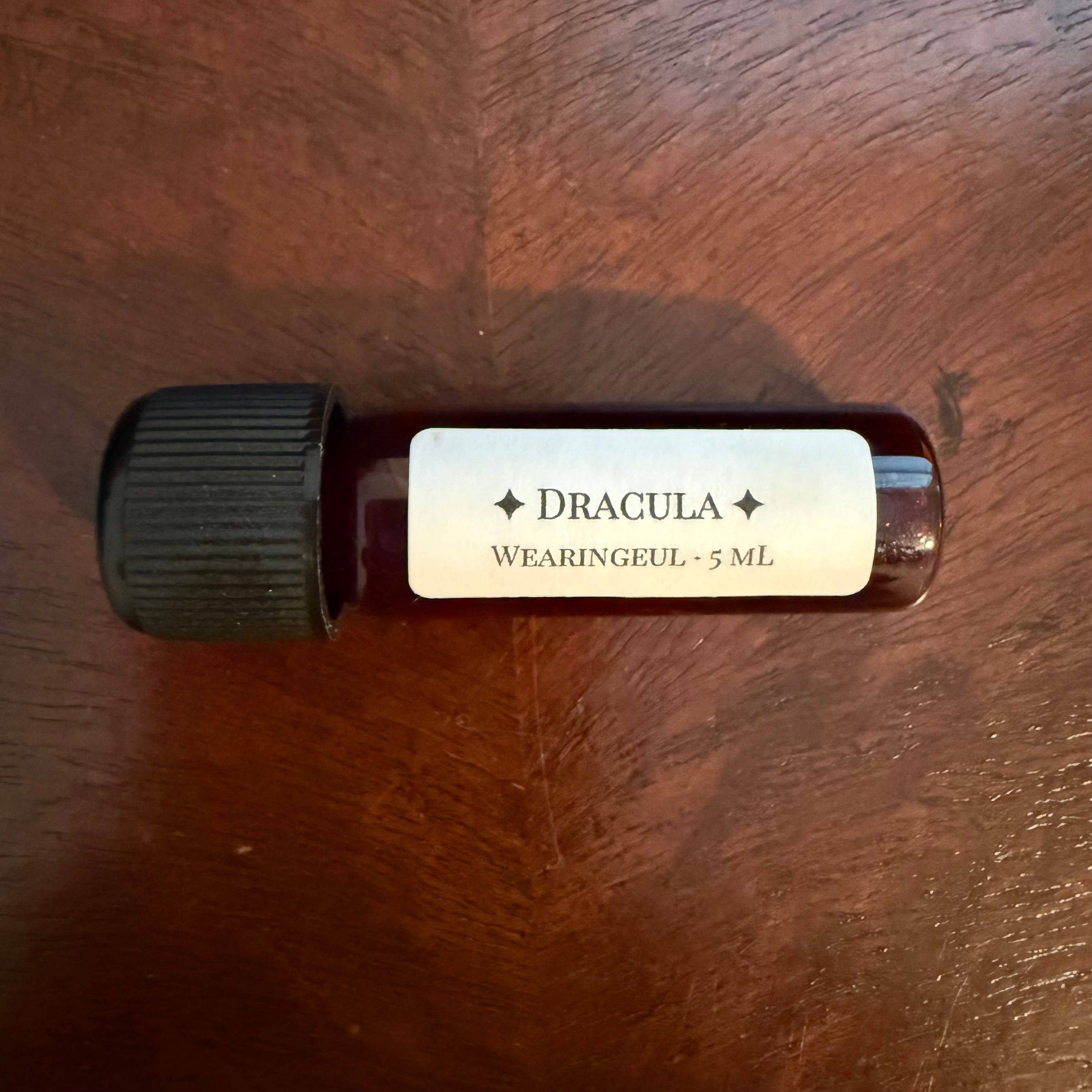 Wearingeul Dracula 5 mL fountain pen ink sample with labeled glass vial