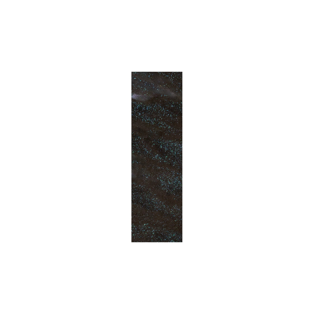 Official Wearingeul Hades fountain pen ink swatch showing deep black with icy blue shimmer