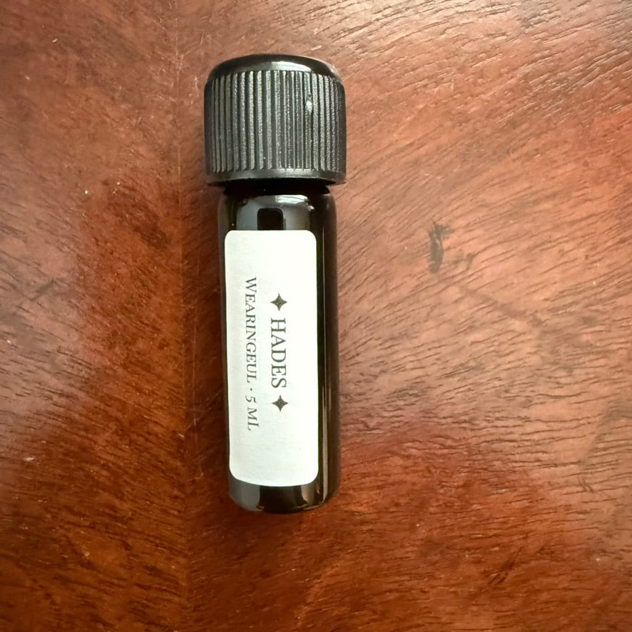 Wearingeul Hades black fountain pen ink in a 5 mL glass Archive Bottle