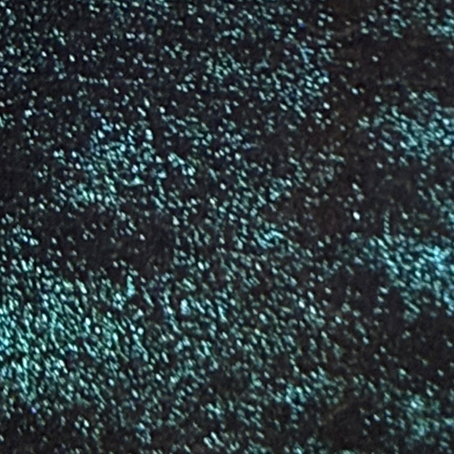 Close-up of icy blue shimmer in Wearingeul Hades black fountain pen ink