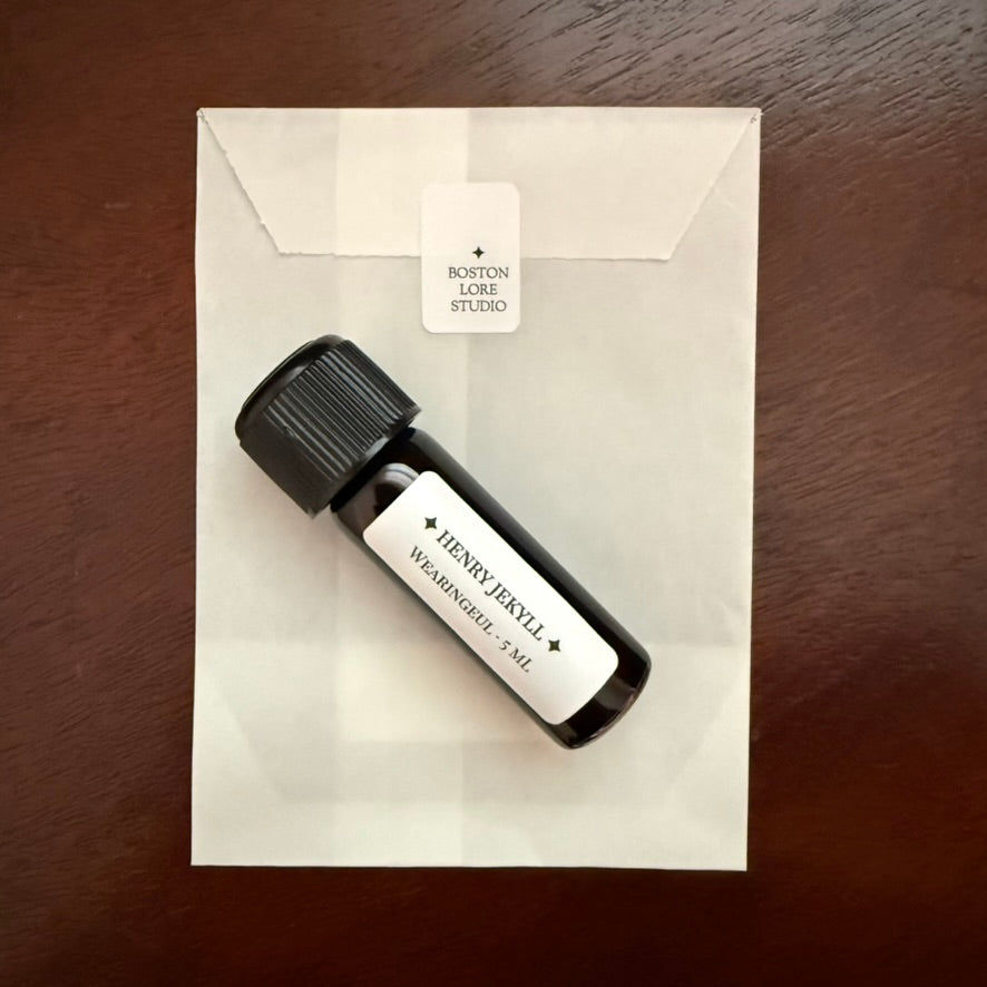Wearingeul Henry Jekyll 5 mL Archive Bottle with Boston Lore Studio glassine envelope packaging