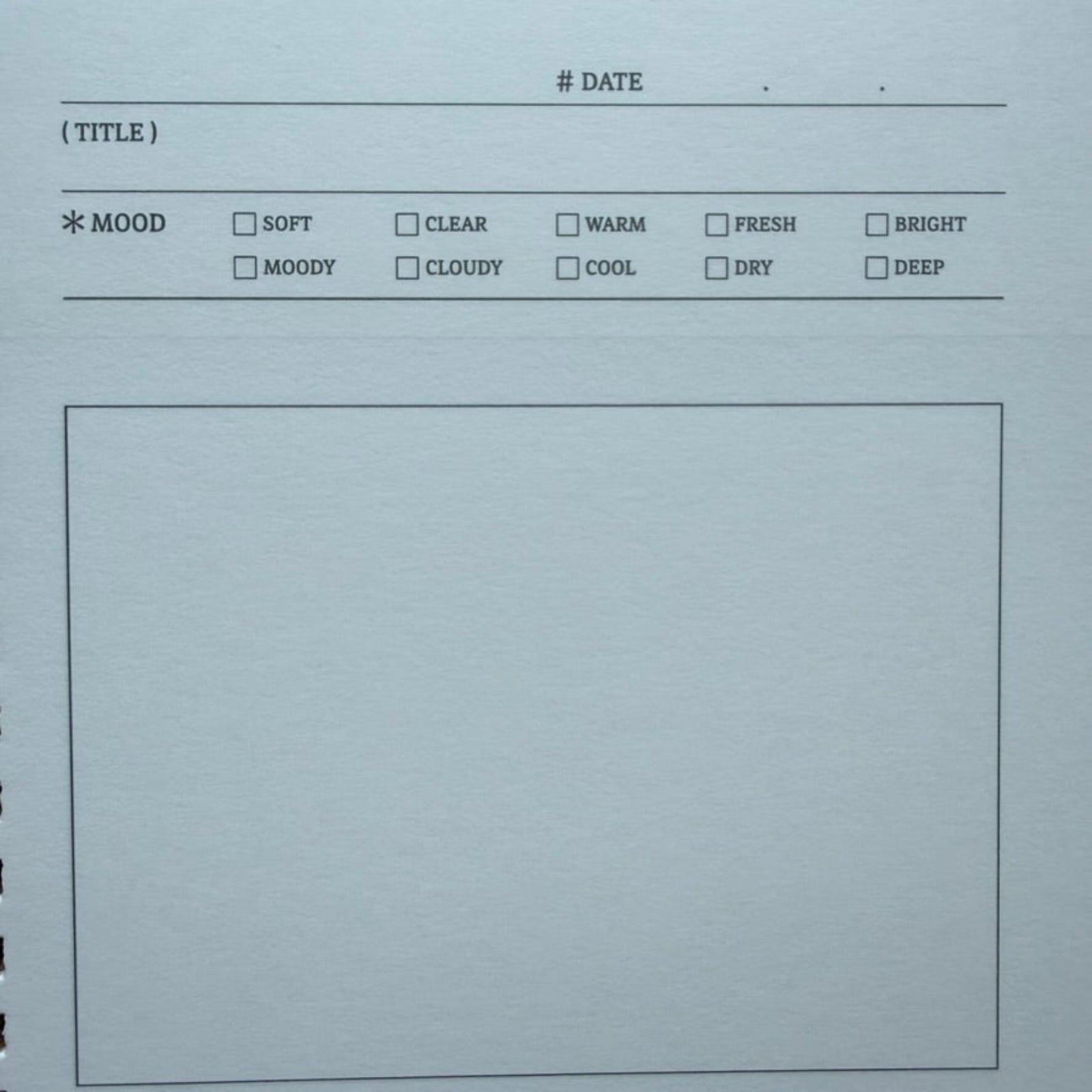 Wearingeul Ink Diary page layout for recording and swatching fountain pen inks