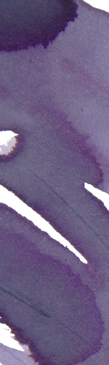 Official Wearingeul swatch of Jane Eyre fountain pen ink showing violet and gray color separation