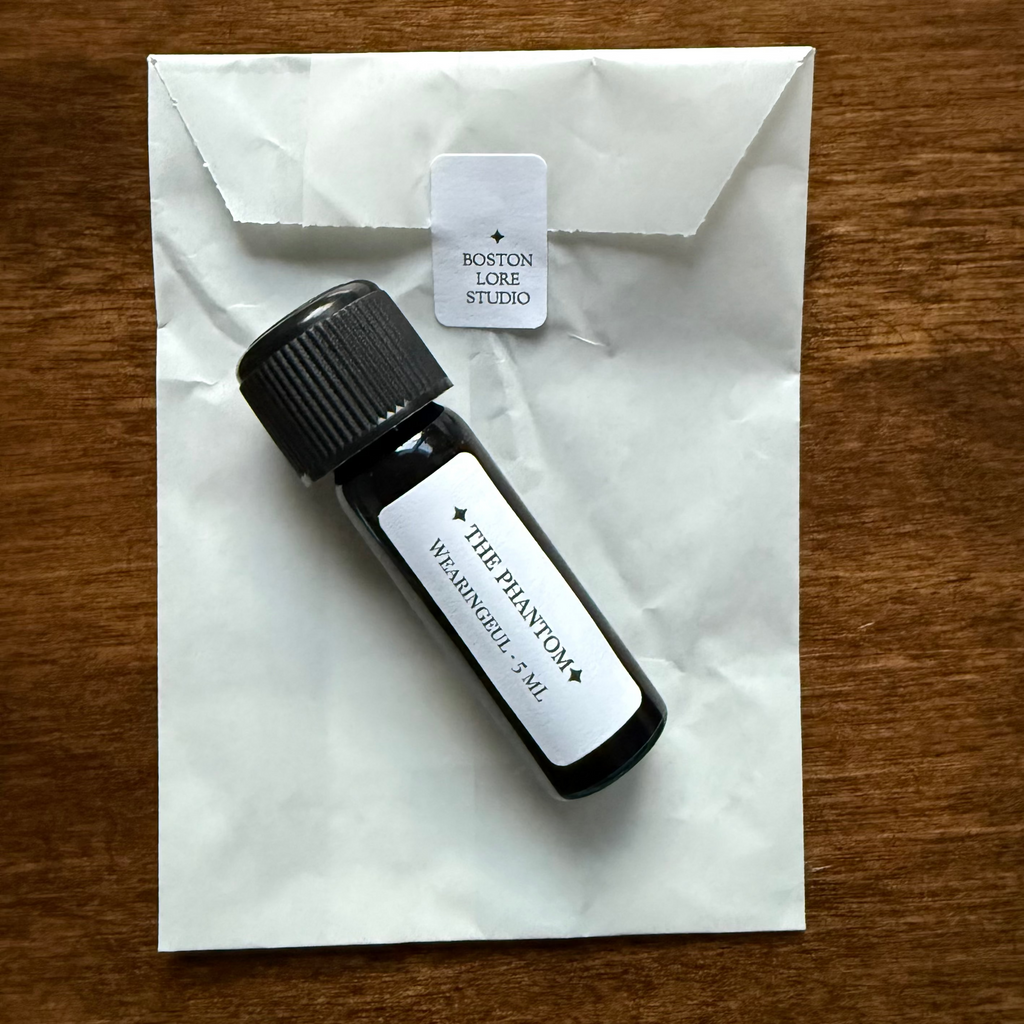 Wearingeul The Phantom of the Opera 5 mL Archive Bottle with Boston Lore Studio glassine envelope packaging