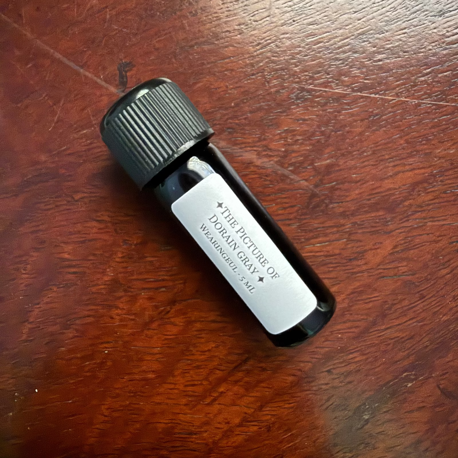 Wearingeul The Picture of Dorian Gray ink hand-filled in a reusable 5 mL glass bottle