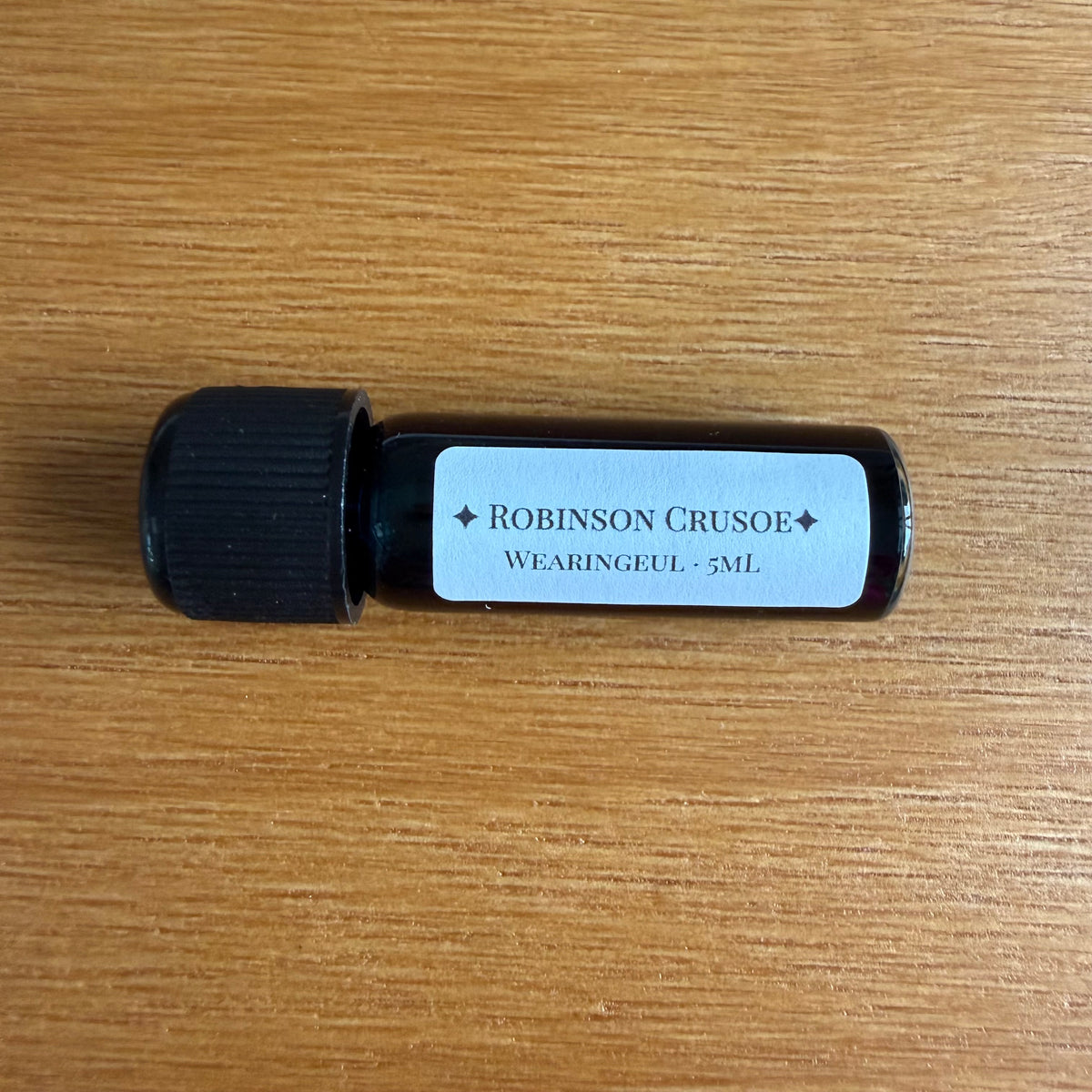 Wearingeul Robinson Crusoe 5 mL Archive Bottle photographed by Boston Lore Studio