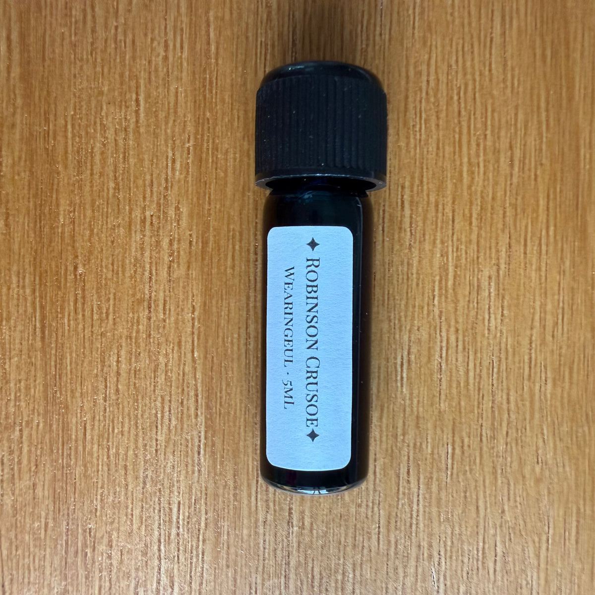 Wearingeul Robinson Crusoe 5 mL Archive Bottle photographed by Boston Lore Studio