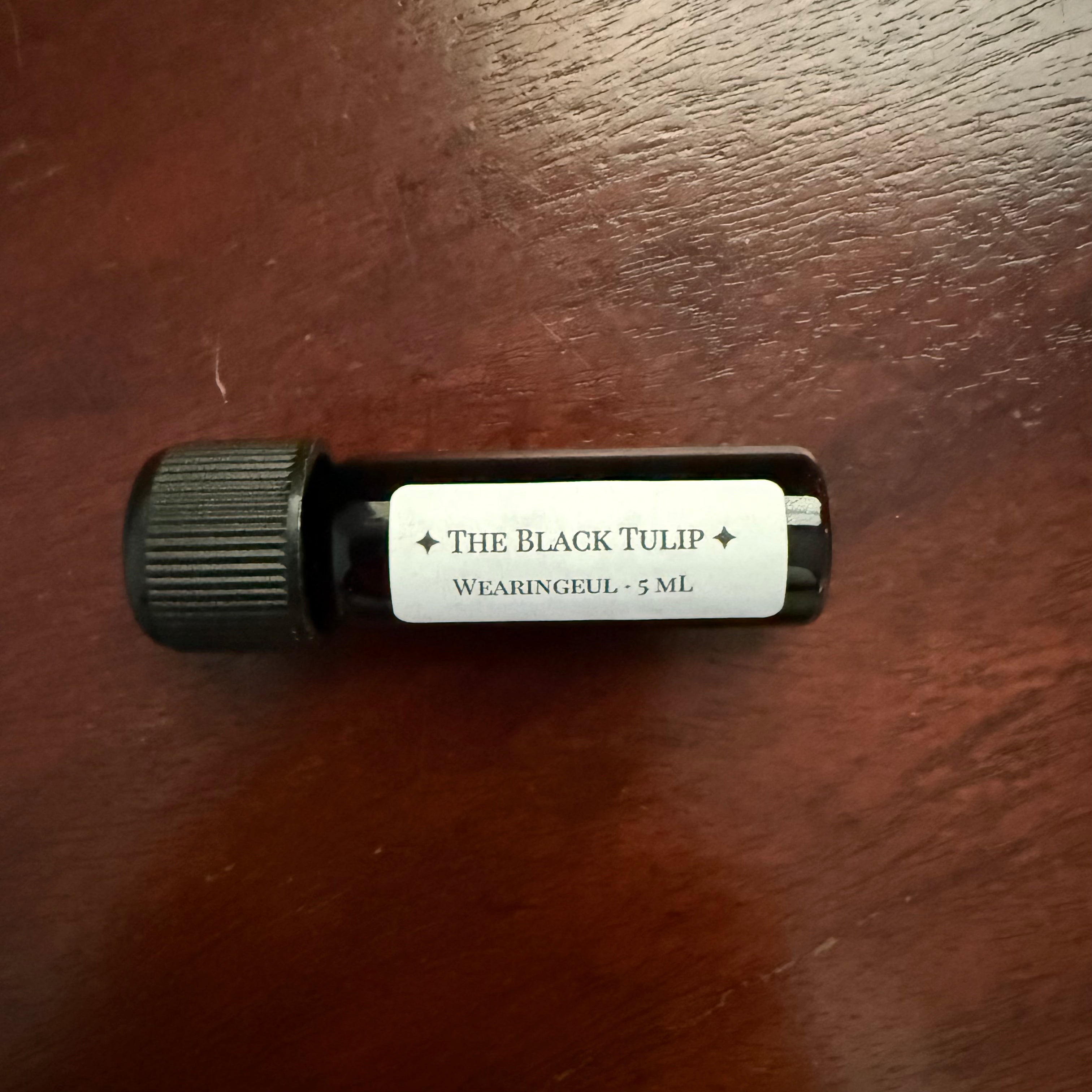 Wearingeul The Black Tulip 5 mL Archive Bottle showing ink label