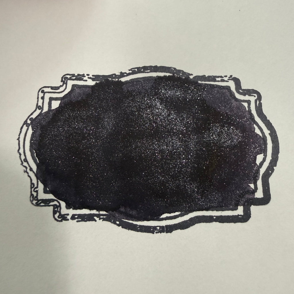 Wearingeul The Black Tulip dark violet-black ink swatch showing shimmer