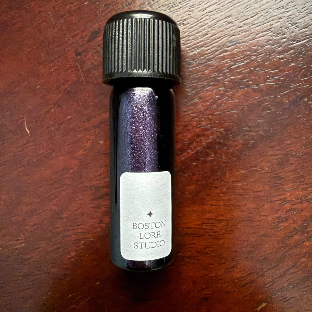 Wearingeul The Black Tulip violet-black fountain pen ink with silver shimmer