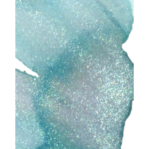 Official Wearingeul The Little Mermaid fountain pen ink swatch showing pale aquamarine ink with shimmer