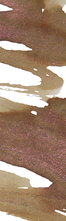 Official Wearingeul swatch of The Nightingale and the Rose fountain pen ink with red glitter