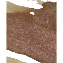 Official Wearingeul The Nightingale and the Rose fountain pen ink swatch showing brown ink with red shimmer